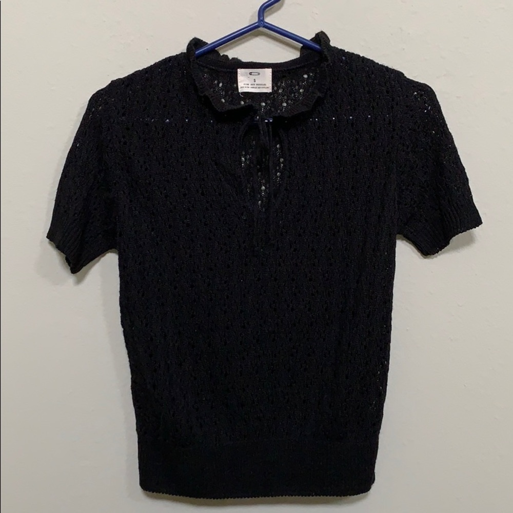 Urban outfitters short sleeve black sweater